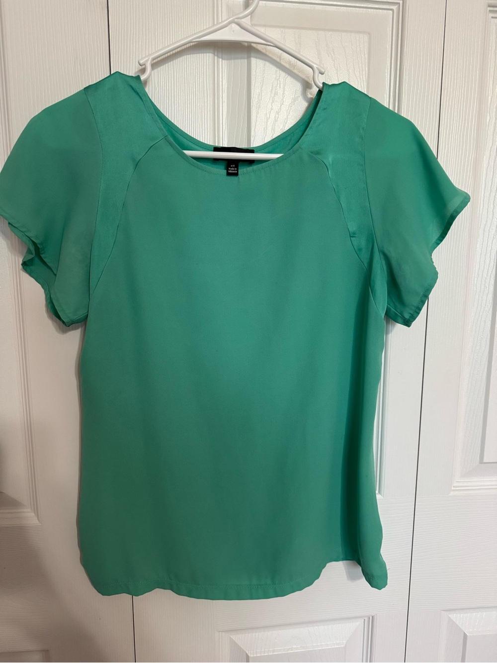 The Limited Teal Short Sleeve Blouse